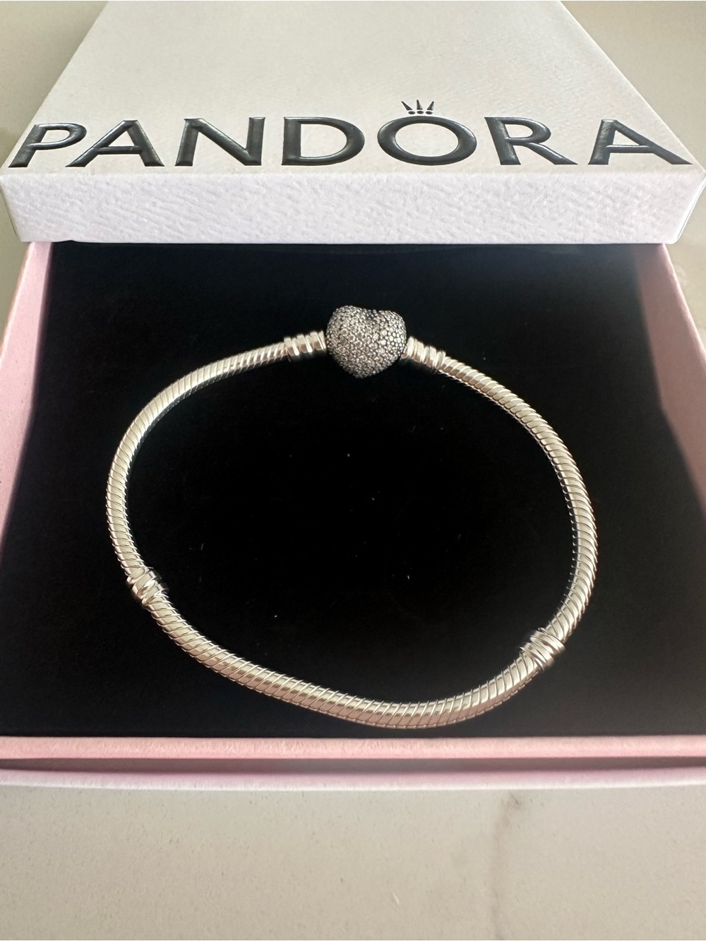 NEW PANDORA Pave Heart Bracelet